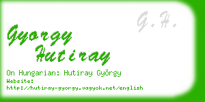 gyorgy hutiray business card
